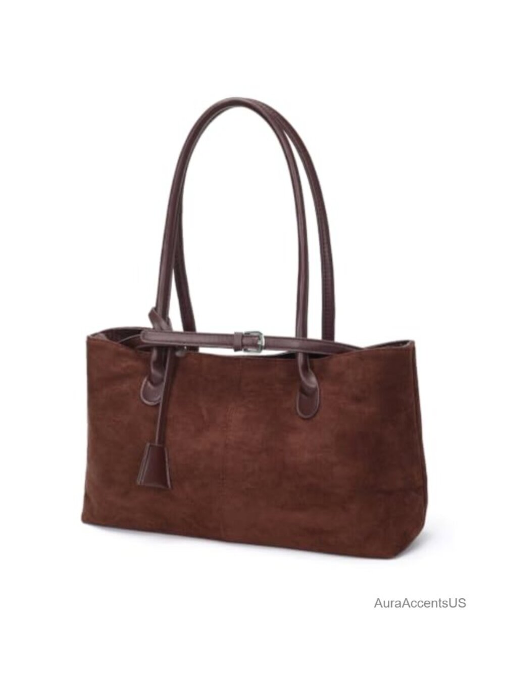 Vintage Slouchy Faux Suede Tote Bag for Women Retro Hobo Shoulder Handbag